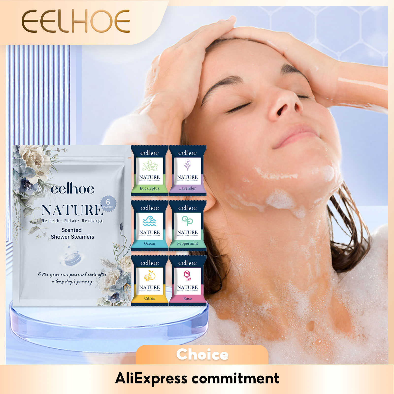 Shower Steamer Tablet - Pastiglie per Doccia Aromaterapiche, Aiuto per