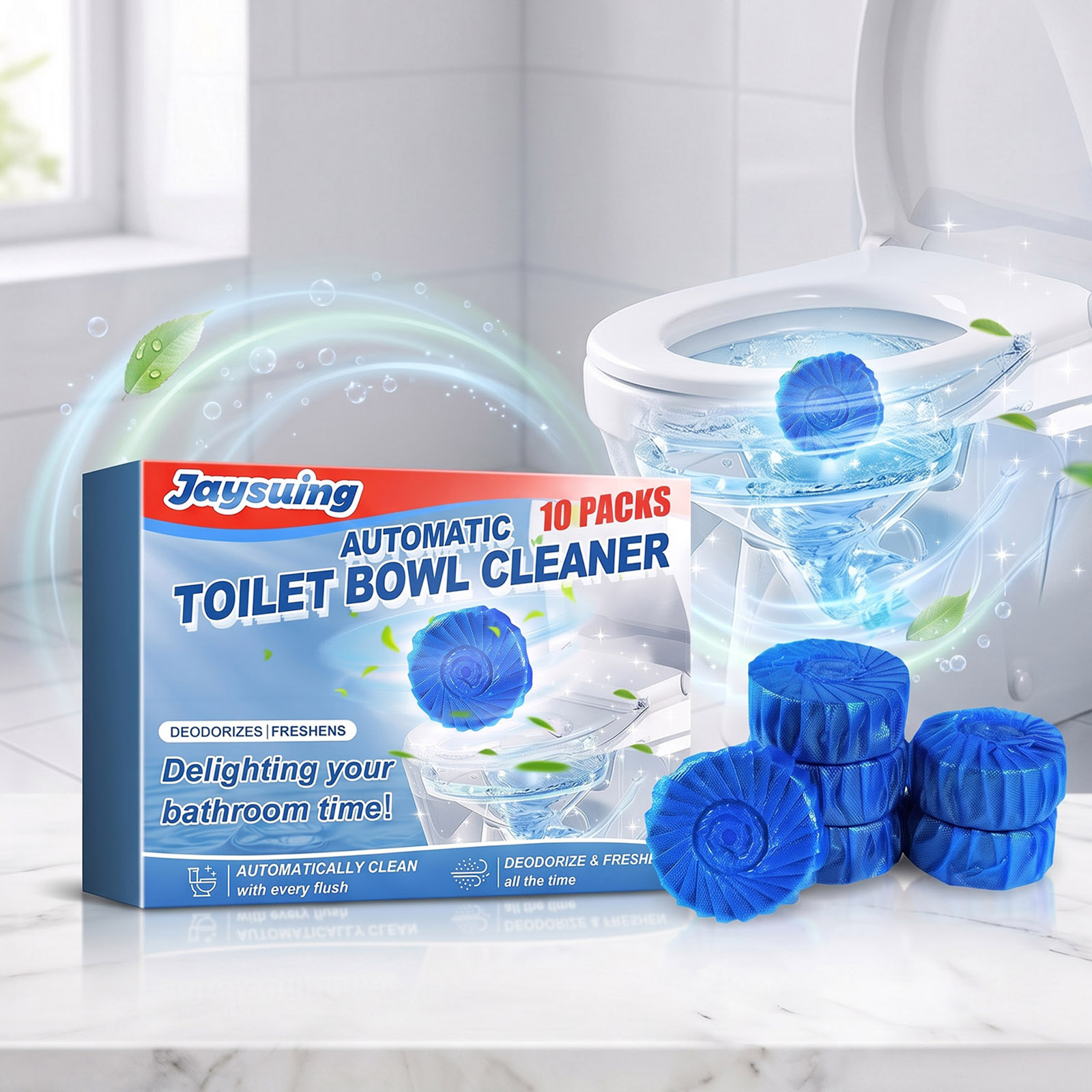 Shower Steamer Tablet - Blocchi Effervescenti Blu per WC: Detergente,