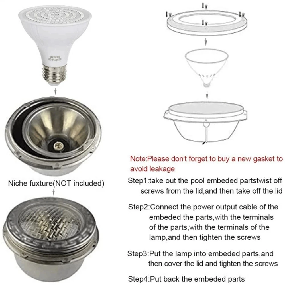 Luce per piscina a LED E27 E26 - Xy Spa & Wellness George Town recensione e prezzo